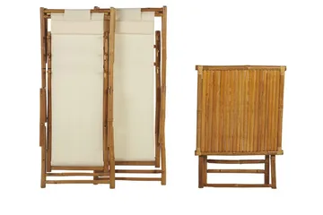 Balkongsett Hvit/ beige ATRANI / SPELLO - Beige - Hagemøbler & utemiljø - Hagegruppe - Cafemøbler & cafesett