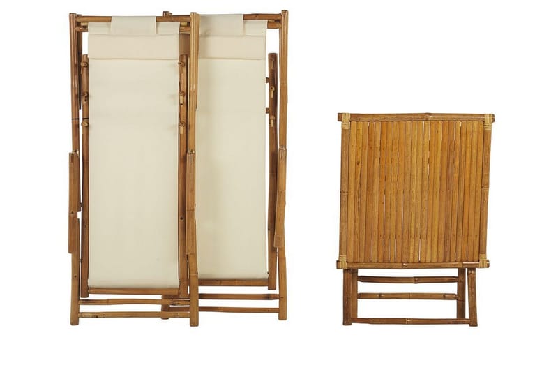 Balkongsett Hvit/ beige ATRANI / SPELLO - Beige - Hagemøbler & utemiljø - Hagegruppe - Cafemøbler & cafesett