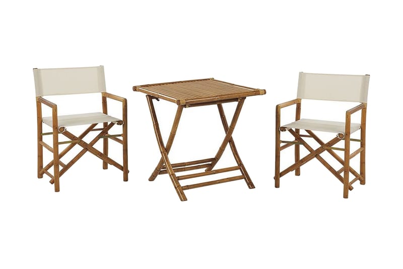 Balkongsett Hvit/ beige MOLISE / SPELLO, Tre / Natur