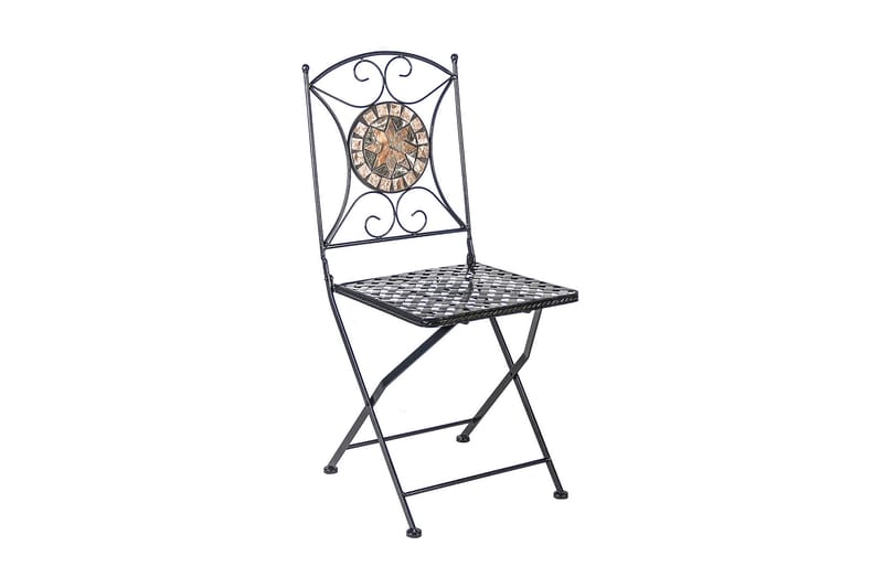 Balkongsett MOSAIC bord og 2 stoler D60xH70cm - Cafemøbler & cafesett