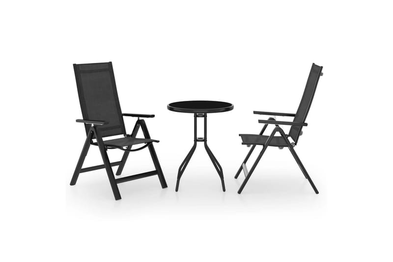 Bistorsett 3 deler svart og antrasitt - Svart - Cafemøbler & cafesett