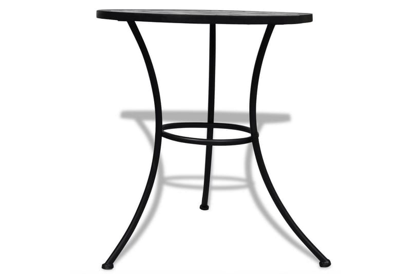 Bistrobord svart og hvitt 60 cm mosaikk - Svart - Cafemøbler & cafesett