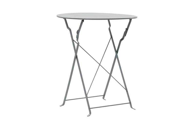 Bistrosett 3 deler stål grå - Hvit - Cafemøbler & cafesett
