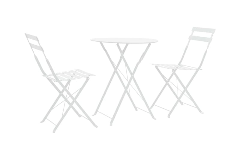 Bistrosett 3 deler stål hvit - Hvit - Cafemøbler & cafesett