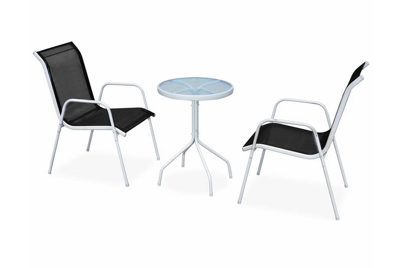 Bistrosett 3 deler stål svart - Flerfarget - Cafemøbler & cafesett