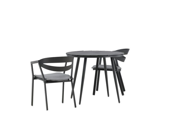 Cafégruppe Break Rund 90 cm + 2 Spisestol Slit - Venture Home - Cafemøbler & cafesett
