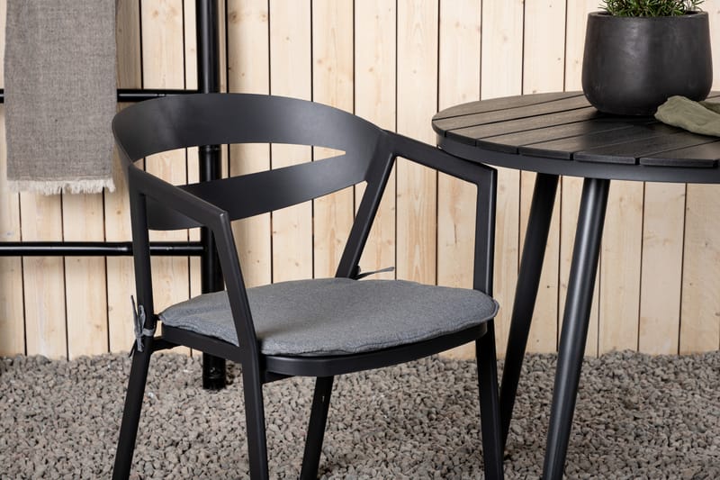 Cafégruppe Break Rund 90 cm + 2 Spisestol Slit - Venture Home - Cafemøbler & cafesett
