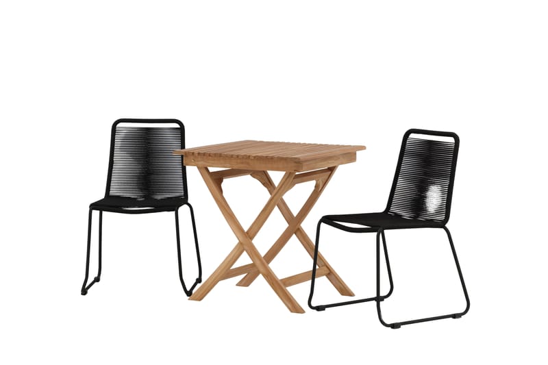 Cafégruppe Ghana 70x70 cm + 2 Stablebar Stol Lindos - Venture Home - Cafemøbler & cafesett