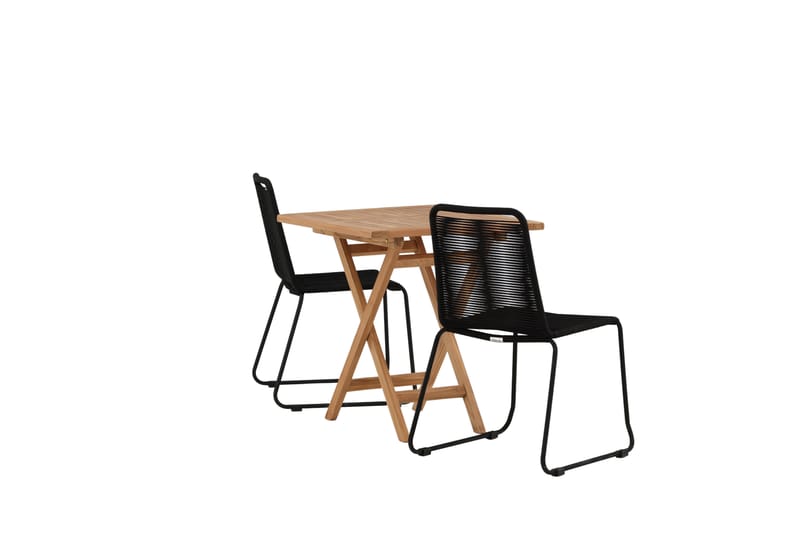 Cafégruppe Kenya 70x70 cm + 2 Stablebar Stol Lindos - Venture Home - Cafemøbler & cafesett
