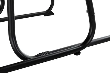 Cafésett Lamborg 120 cm Oval + 2 stoler - Glass/Svart - Hagemøbler & utemiljø - Hagegruppe - Cafemøbler & cafesett