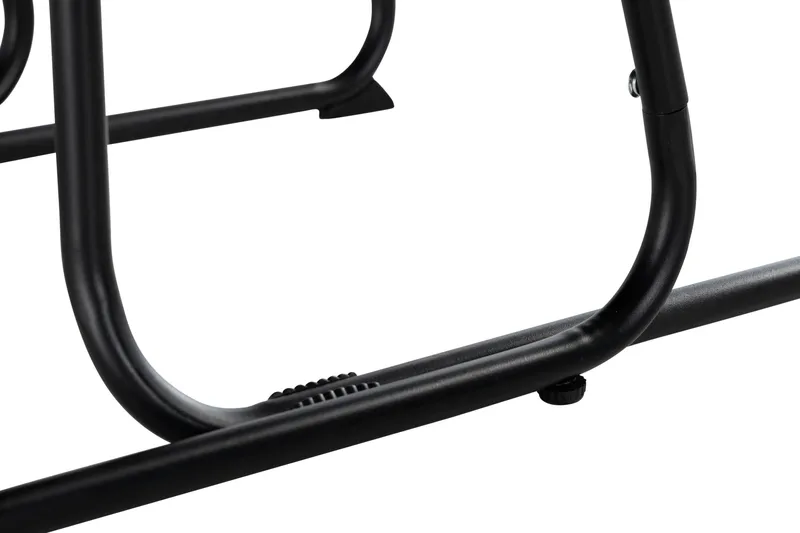 Cafésett Lamborg 120 cm Oval + 2 stoler - Glass/Svart - Hagemøbler & utemiljø - Hagegruppe - Cafemøbler & cafesett