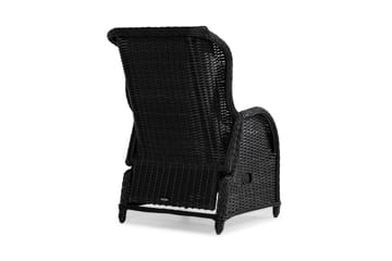 Cafésett Marcus med 2 Reclinerlenestoler m Pute - Svart - Hagemøbler & utemiljø - Hagegruppe - Cafemøbler & cafesett