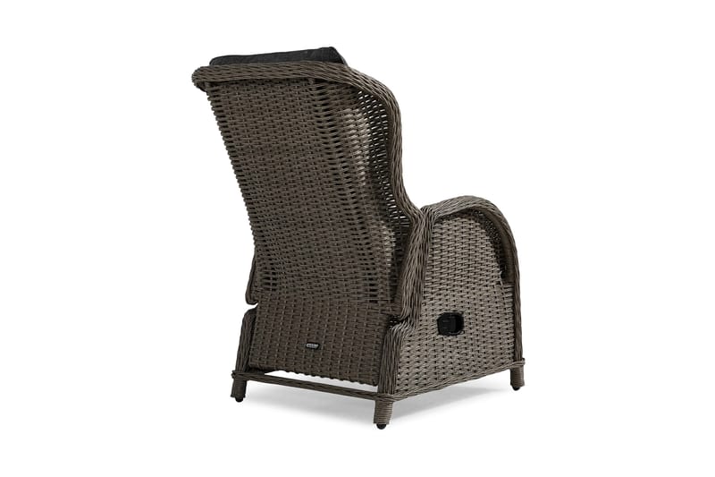 Cafésett Marcus med 2 Reclinerlenestoler m Pute - Grå - Hagemøbler & utemiljø - Hagegruppe - Cafemøbler & cafesett