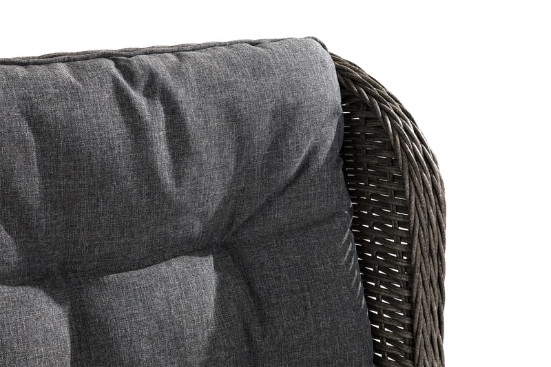 Cafésett Marcus med 2 Reclinerlenestoler m Pute - Grå - Hagemøbler & utemiljø - Hagegruppe - Cafemøbler & cafesett