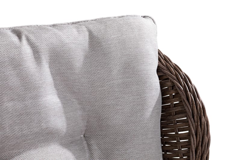 Cafésett Marcus med 2 Reclinerlenestoler m Pute - Natur - Hagemøbler & utemiljø - Hagegruppe - Cafemøbler & cafesett