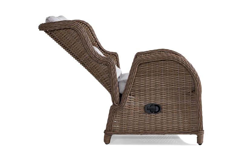 Cafésett Marcus med 2 Reclinerlenestoler m Pute - Natur - Hagemøbler & utemiljø - Hagegruppe - Cafemøbler & cafesett