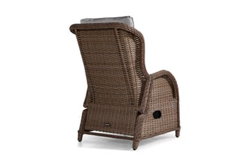 Cafésett Marcus med 2 Reclinerlenestoler m Pute - Natur - Hagemøbler & utemiljø - Hagegruppe - Cafemøbler & cafesett