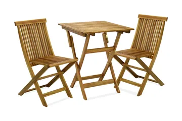 Cafesett FINLAY bord og 2 stoler 60x60xH72cm - Hagemøbler & utemiljø - Hagegruppe - Cafemøbler & cafesett