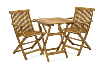 Cafesett FINLAY bord og 2 stoler 60x60xH72cm - Hagemøbler & utemiljø - Hagegruppe - Cafemøbler & cafesett