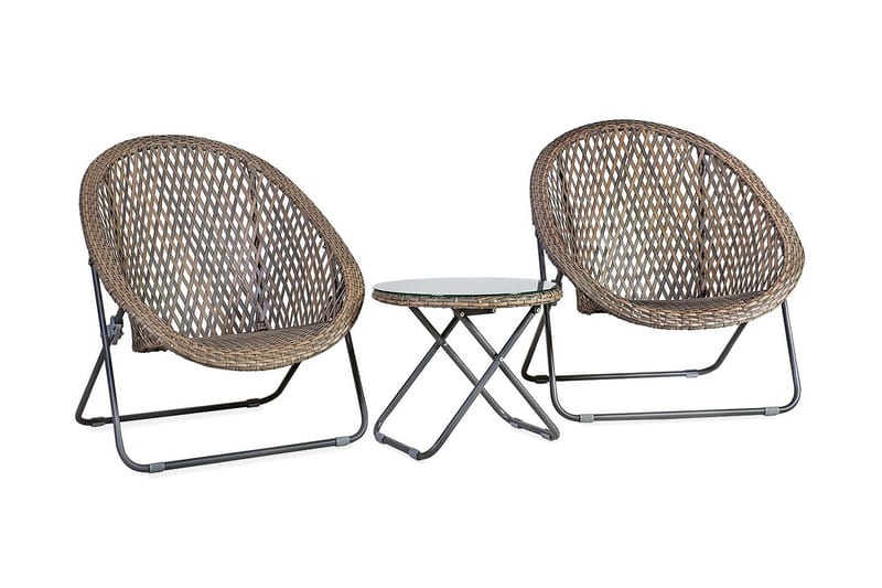 Cafesett TURKU 2 stoler og bord sammenleggbart - Cafemøbler & cafesett