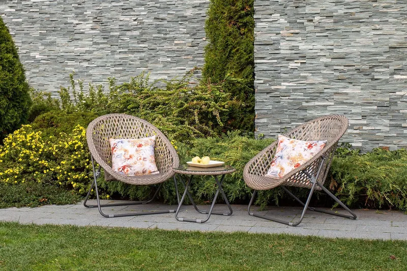 Cafesett TURKU 2 stoler og bord sammenleggbart - Hagemøbler & utemiljø - Hagegruppe - Cafemøbler & cafesett