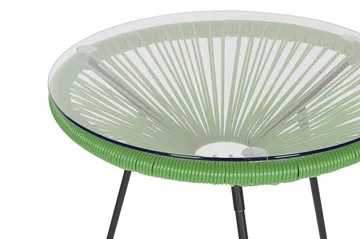 Cayaco Balkongsett 70 cm + 2 Stoler - Kunstrotting/Grønn - Hagemøbler & utemiljø - Hagegruppe - Cafemøbler & cafesett