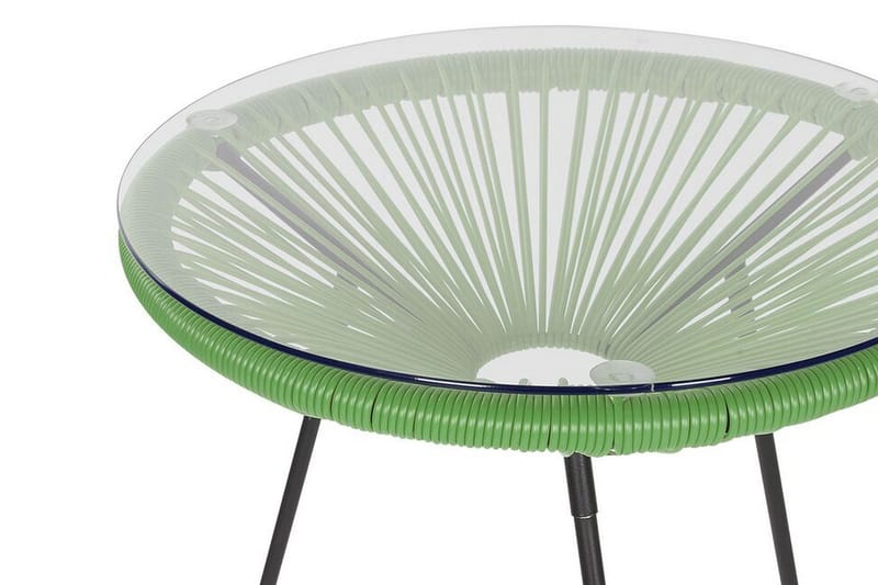 Cayaco Balkongsett 70 cm + 2 Stoler - Kunstrotting/Grønn - Hagemøbler & utemiljø - Hagegruppe - Cafemøbler & cafesett