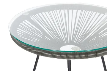 Cayaco Balkongsett 70 cm + 2 Stoler - Kunstrotting/Mørkegrå - Hagemøbler & utemiljø - Hagegruppe - Cafemøbler & cafesett