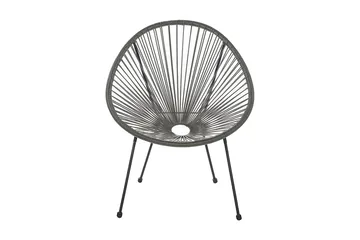 Cayaco Balkongsett 70 cm + 2 Stoler - Kunstrotting/Mørkegrå - Hagemøbler & utemiljø - Hagegruppe - Cafemøbler & cafesett