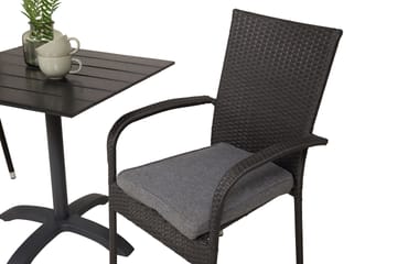 Colorado Cafésett 70 cm + 2 Anna Karmstoler - Svart - Hagemøbler & utemiljø - Hagegruppe - Cafemøbler & cafesett