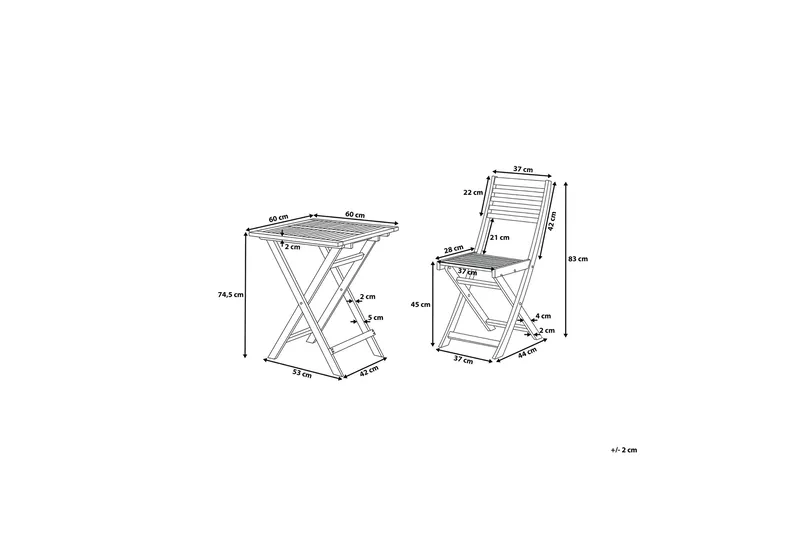 Cordido Cafésett - Brun - Hagemøbler & utemiljø - Hagegruppe - Cafemøbler & cafesett
