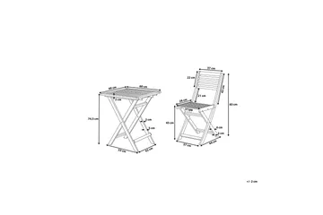Cordido Cafésett - Brun - Hagemøbler & utemiljø - Hagegruppe - Cafemøbler & cafesett