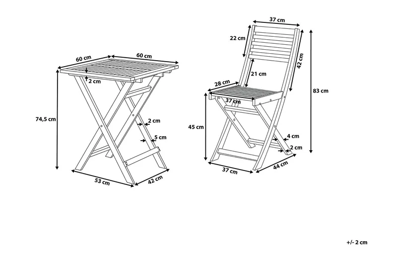 Cordido Cafésett - Hvit - Hagemøbler & utemiljø - Hagegruppe - Cafemøbler & cafesett