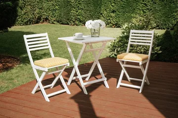 Fiji Balkongsett 60 cm - Gul - Hagemøbler & utemiljø - Hagegruppe - Cafemøbler & cafesett