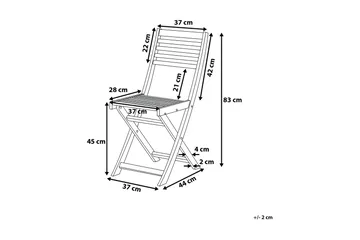 Fiji Balkongsett 60 cm - Gul - Hagemøbler & utemiljø - Hagegruppe - Cafemøbler & cafesett