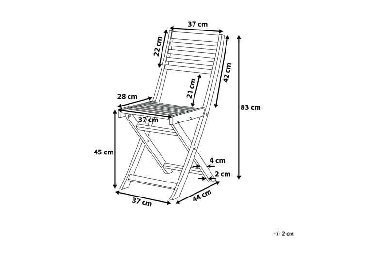 Fiji Balkongsett 60 cm - Gul - Hagemøbler & utemiljø - Hagegruppe - Cafemøbler & cafesett