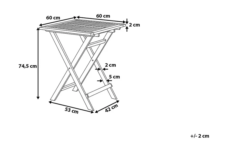 Fiji Balkongsett 60 cm - Gul - Hagemøbler & utemiljø - Hagegruppe - Cafemøbler & cafesett