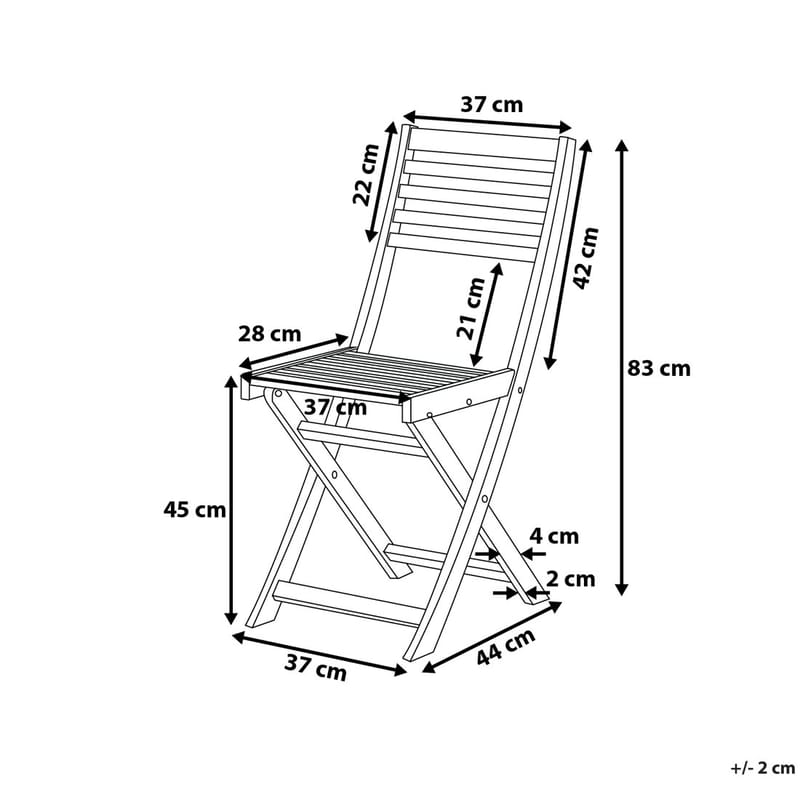 Fiji Balkongsett 60 cm - Tre / Natur - Hagemøbler & utemiljø - Hagegruppe - Cafemøbler & cafesett