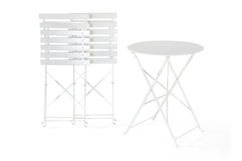 Fiori Balkongsett 45,5 cm - Hvit - Hagemøbler & utemiljø - Hagegruppe - Cafemøbler & cafesett