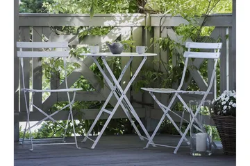 Fiori Balkongsett 45,5 cm - Hvit - Hagemøbler & utemiljø - Hagegruppe - Cafemøbler & cafesett