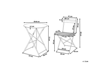 Fiori Balkongsett 45,5 cm - Hvit - Hagemøbler & utemiljø - Hagegruppe - Cafemøbler & cafesett