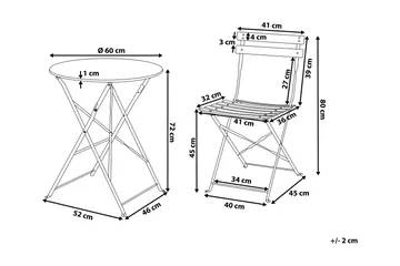 Fiori Balkongsett 52 cm - Blå - Hagemøbler & utemiljø - Hagegruppe - Cafemøbler & cafesett