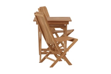 Ghana Cafésett 70 cm + 2 Ghana Sammenleggbart Stol - Brun - Hagemøbler & utemiljø - Hagegruppe - Cafemøbler & cafesett
