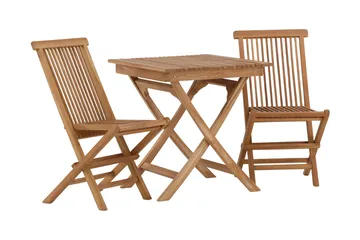 Ghana Cafésett 70 cm + 2 Kenya Sammenleggbart Karmsttolar - Brun - Hagemøbler & utemiljø - Hagegruppe - Cafemøbler & cafesett