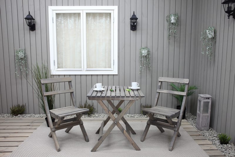 Gruppe for utemøbler Wilma & Knohult - Grå - Hagemøbler & utemiljø - Hagegruppe - Cafemøbler & cafesett