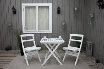 Gruppe for utemøbler Wilma & Knohult - Hvit - Hagemøbler & utemiljø - Hagegruppe - Cafemøbler & cafesett