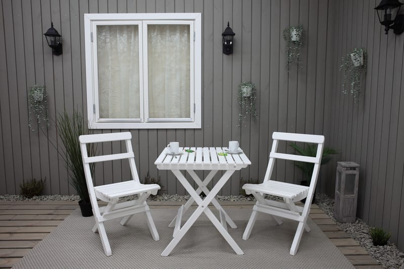 Gruppe for utemøbler Wilma & Knohult - Hvit - Hagemøbler & utemiljø - Hagegruppe - Cafemøbler & cafesett