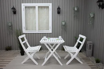 Gruppe for utemøbler Wilma & Knohult - Hvit - Hagemøbler & utemiljø - Hagegruppe - Cafemøbler & cafesett