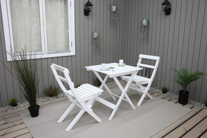 Gruppe for utemøbler Wilma & Knohult - Hvit - Hagemøbler & utemiljø - Hagegruppe - Cafemøbler & cafesett