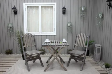 Gruppe for utemøbler Wilma & Visby - Grå - Hagemøbler & utemiljø - Hagegruppe - Cafemøbler & cafesett